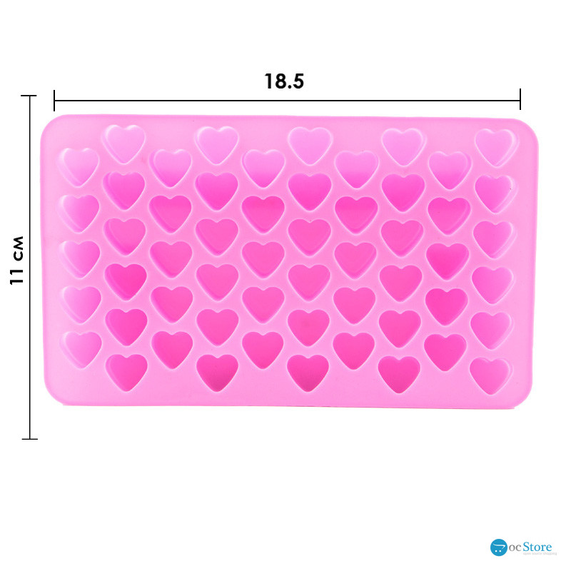 Силиконовая форма для льда CUMENSS Сердце Pink