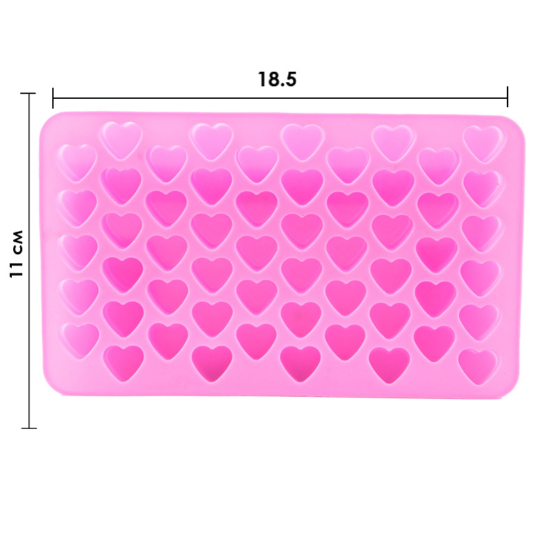 Силиконовая форма для льда CUMENSS Сердце Pink