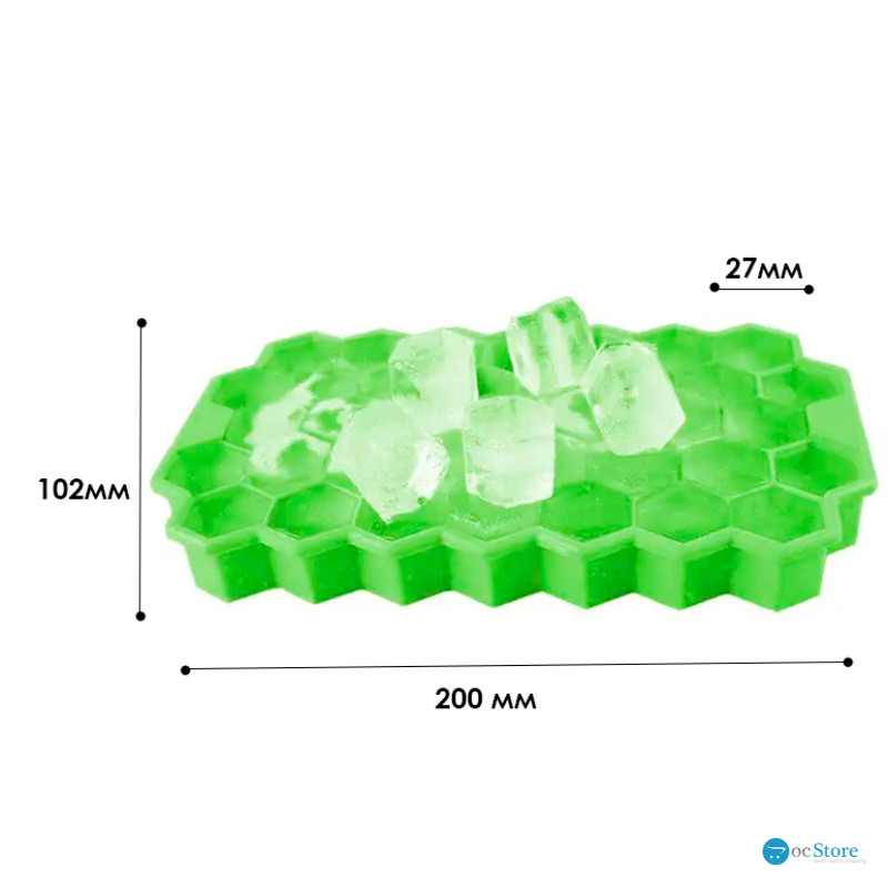 Силиконовая форма для льда CUMENSS Соты Green