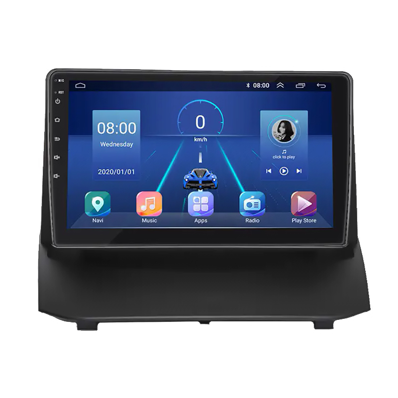 Штатная магнитола Lesko для Ford Fiesta Mk6 Рестайлинг 2012-2019 экран 9" 4/32Gb 4G Wi-Fi GPS Top