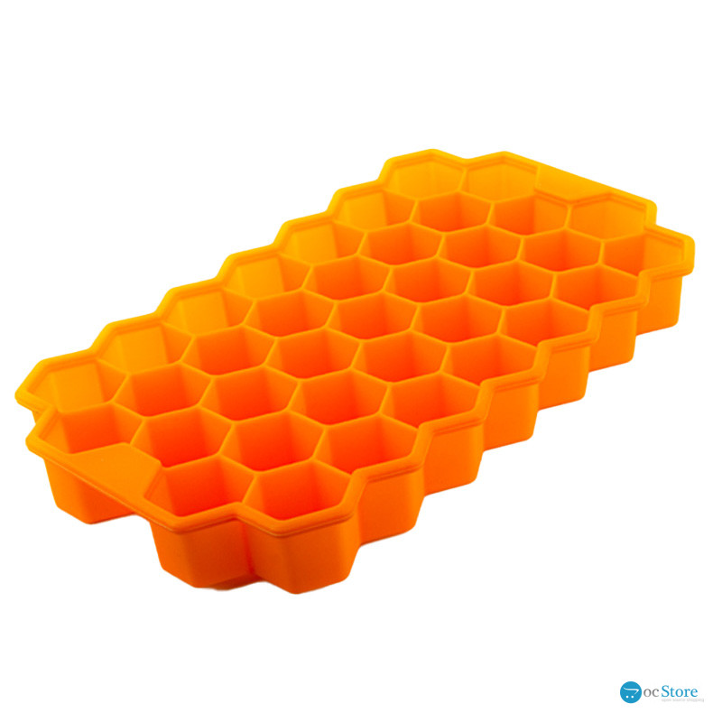 Силиконовая форма для льда CUMENSS Соты Orange