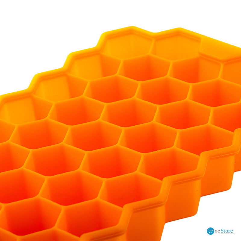 Силиконовая форма для льда CUMENSS Соты Orange