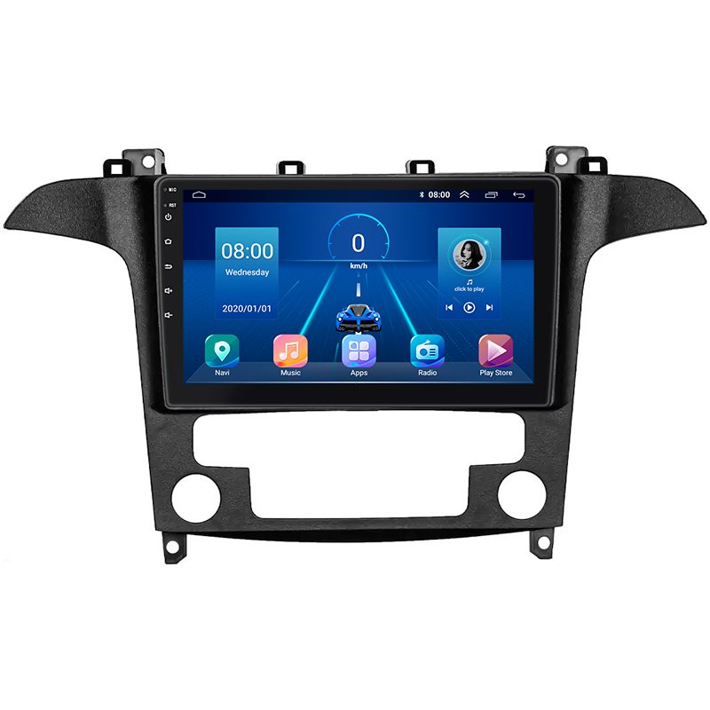 Штатная магнитола Lesko для Ford S-MAX I Рестайлинг 2010-2015 экран 9" 4/32Gb 4G Wi-Fi GPS Top