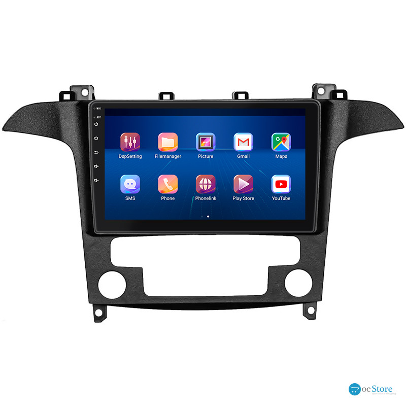 Штатная магнитола Lesko для Ford S-MAX I Рестайлинг 2010-2015 экран 9" 4/32Gb 4G Wi-Fi GPS Top
