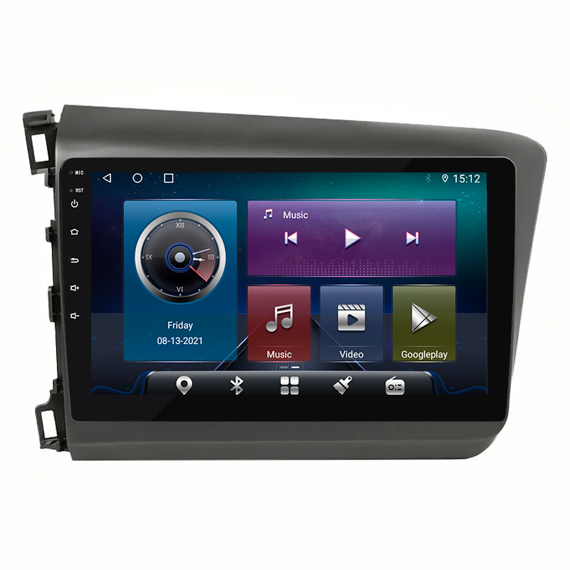 Штатная магнитола Lesko для Honda Civic IX 2011-2015 экран 9" 4/32Gb 4G Wi-Fi GPS Top