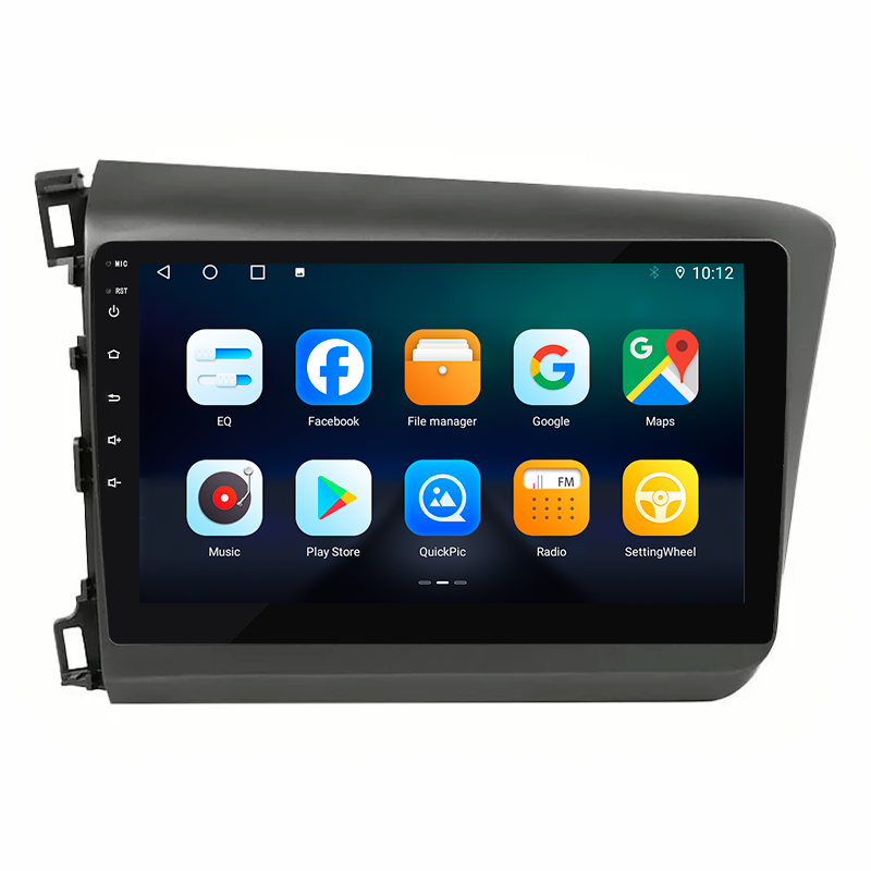 Штатная магнитола Lesko для Honda Civic IX 2011-2015 экран 9" 4/32Gb 4G Wi-Fi GPS Top