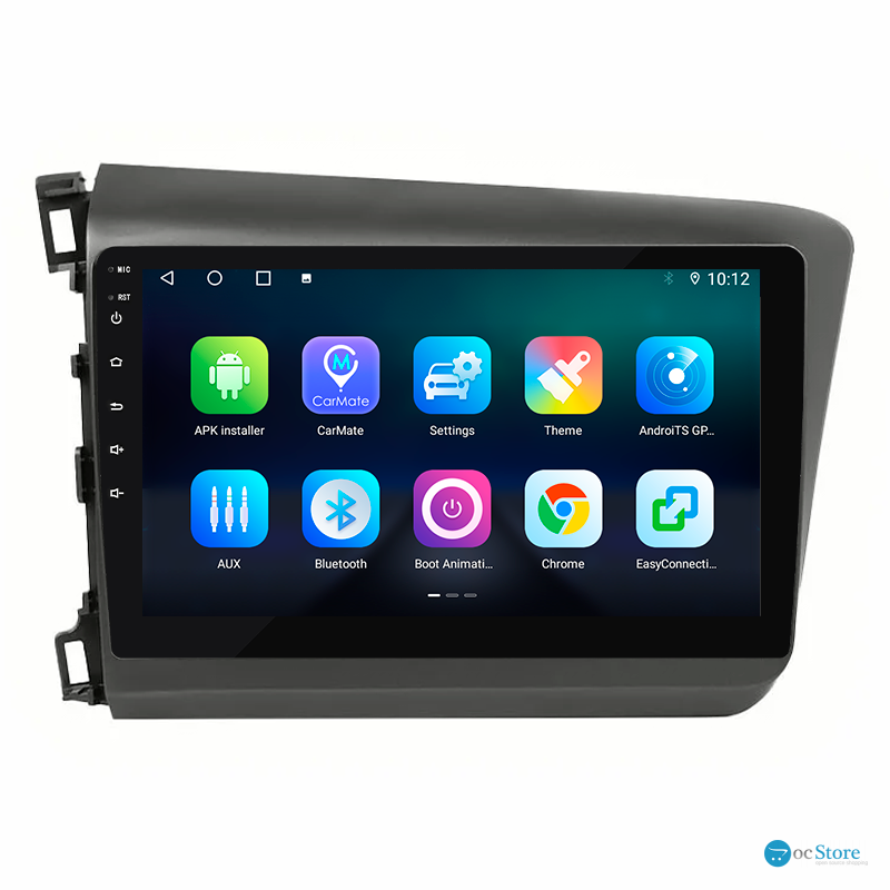 Штатная магнитола Lesko для Honda Civic IX 2011-2015 экран 9" 4/32Gb 4G Wi-Fi GPS Top