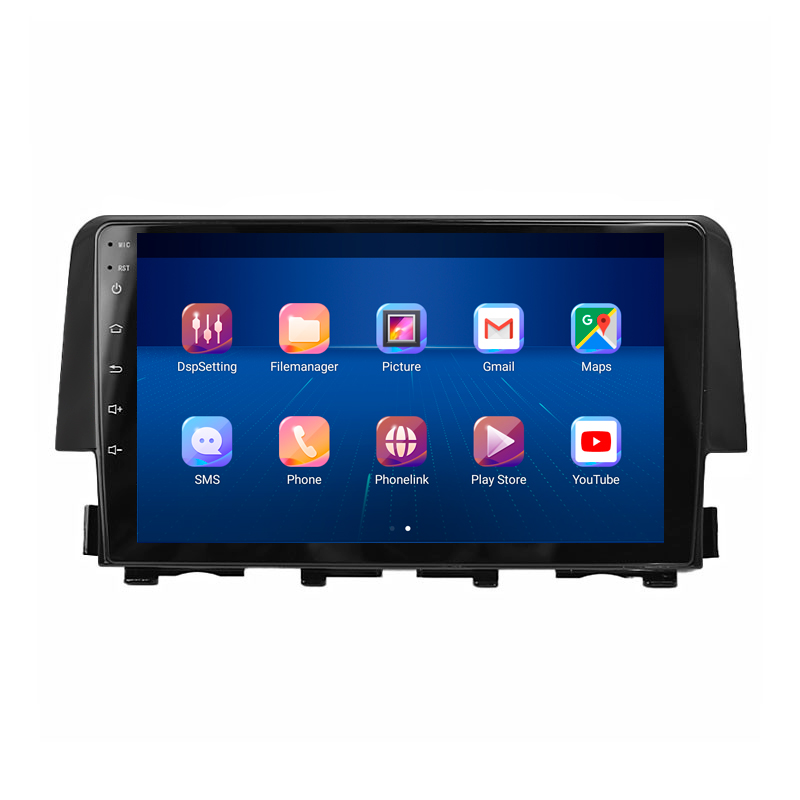 Штатная магнитола Lesko для Honda Civic X 2015-2021 экран 9" 4/32Gb 4G Wi-Fi GPS Top