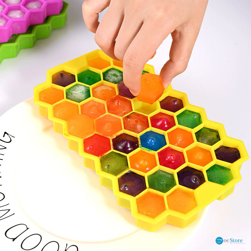 Силиконовая форма для льда CUMENSS Соты Yellow