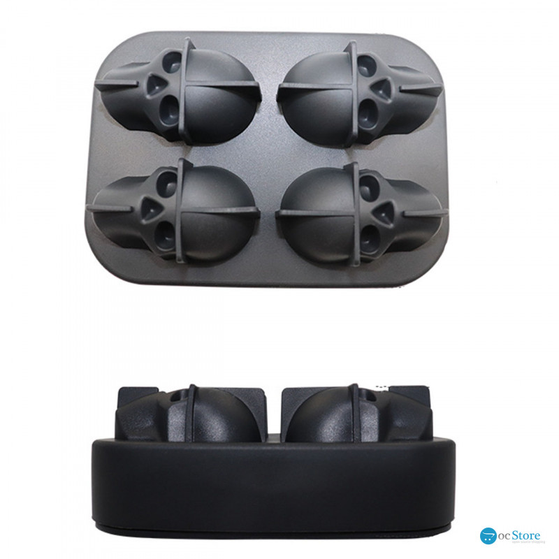 Силиконовая форма для льда CUMENSS Череп Black