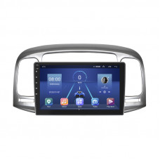 Штатная магнитола Lesko для Hyundai Accent III 2006-2011 экран 9" 4/32Gb 4G Wi-Fi GPS Top