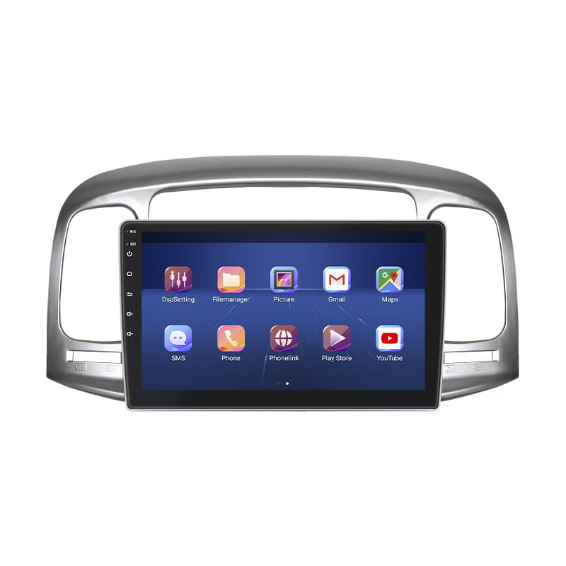 Штатная магнитола Lesko для Hyundai Accent III 2006-2011 экран 9" 4/32Gb 4G Wi-Fi GPS Top