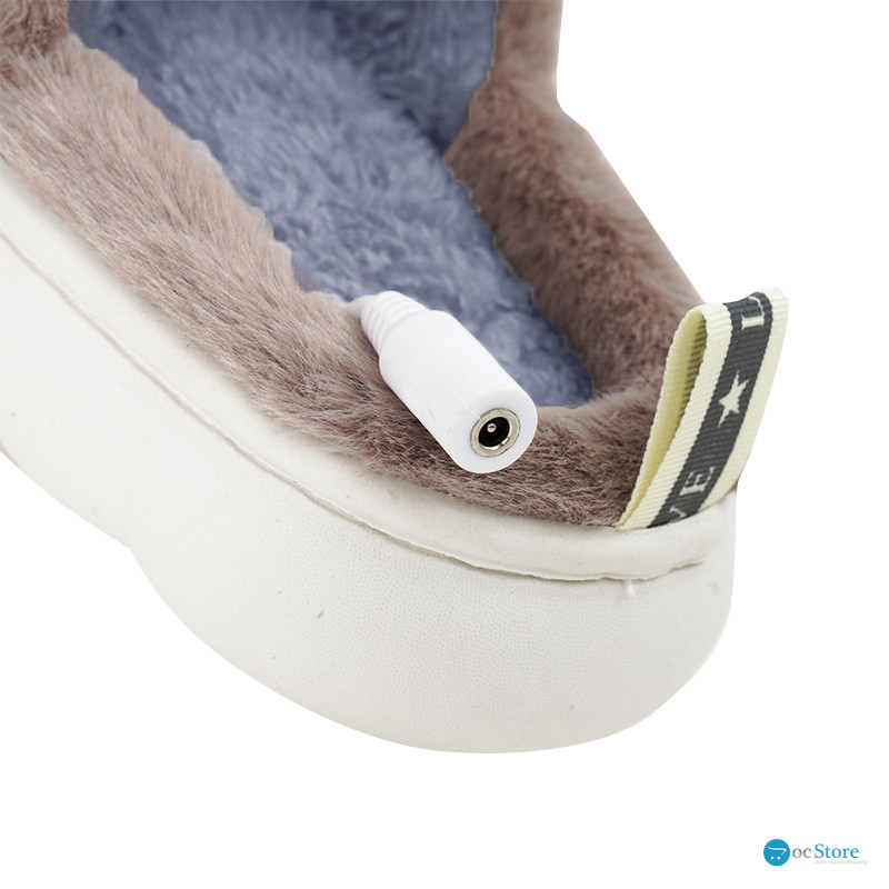 Домашние комнатные тапочки с подогревом A-232 USB c крыльями Beige