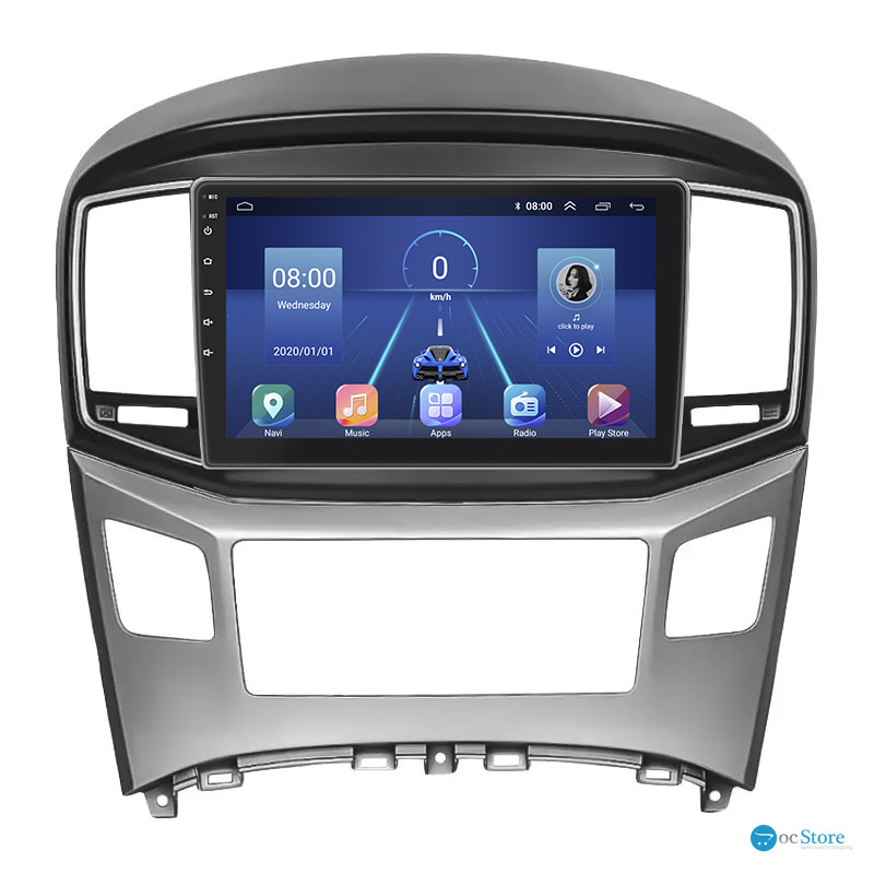 Штатная магнитола Lesko для Hyundai Grand Starex I Рестайлинг 2 2017-2021 экран 9" 4/32Gb 4G Wi-Fi GPS Top