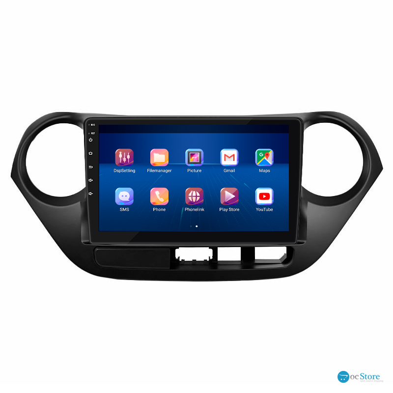 Штатная магнитола Lesko для Hyundai i10 II 2013-2016 экран 9" 4/32Gb 4G Wi-Fi GPS Top