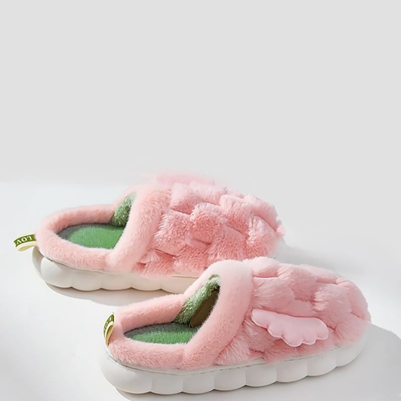 Домашние комнатные тапочки с подогревом A-232 USB c крыльями Pink