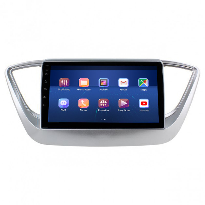 Штатная магнитола Lesko для Hyundai Solaris II 2017-2020 экран 9" 4/32Gb 4G Wi-Fi GPS Top