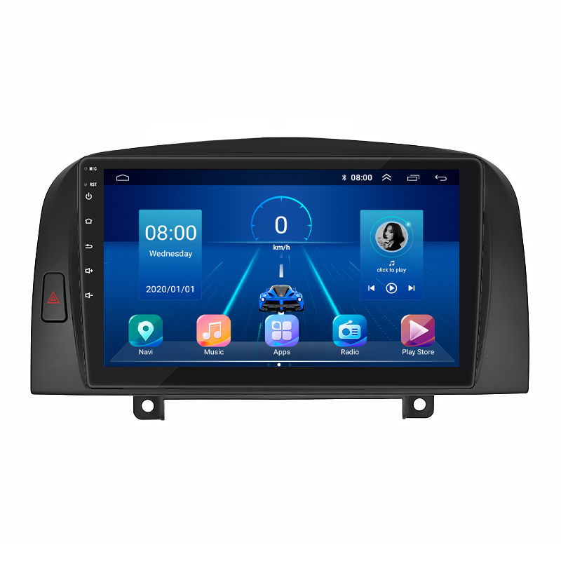 Штатная магнитола Lesko для Hyundai Sonata V (NF) 2004-2010 экран 9" 4/32Gb 4G Wi-Fi GPS Top