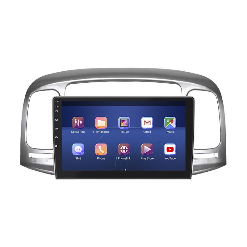 Штатная магнитола Lesko для Hyundai Verna II 2005-2010 экран 9" 4/32Gb 4G Wi-Fi GPS Top