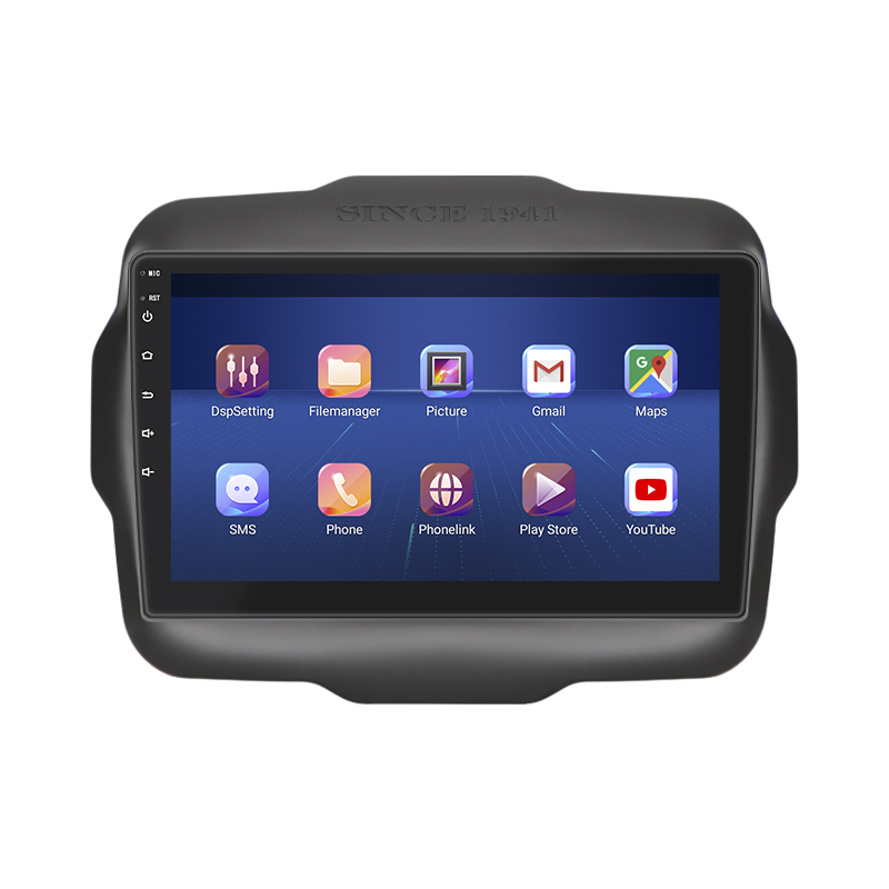 Штатная магнитола Lesko для Jeep Renegade I 2014-2019 экран 9" 4/32Gb 4G Wi-Fi GPS Top