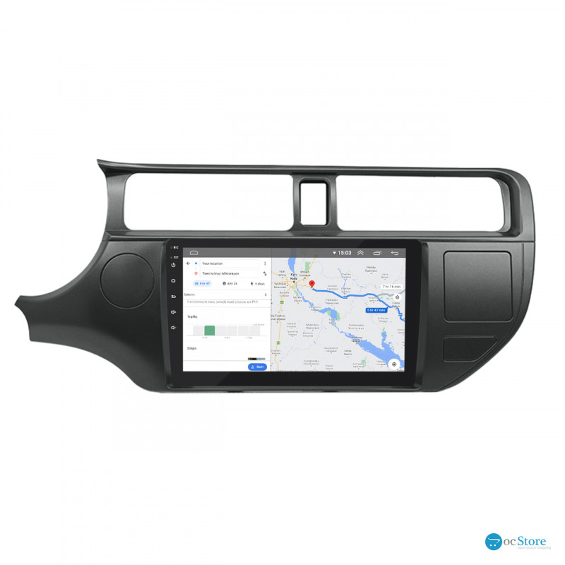 Штатная магнитола Lesko для Kia Rio III 2011-2015 экран 9" 4/32Gb 4G Wi-Fi GPS Top