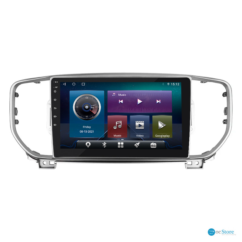 Штатная магнитола Lesko для Kia Sportage IV Рестайлинг 2018-н.в. экран 9" 4/32Gb 4G Wi-Fi GPS Top