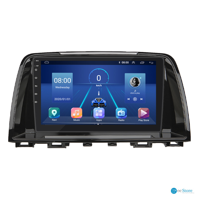 Штатная магнитола Lesko для Mazda 6 III (GJ) 2012-2015 экран 9" 4/32Gb 4G Wi-Fi GPS Top