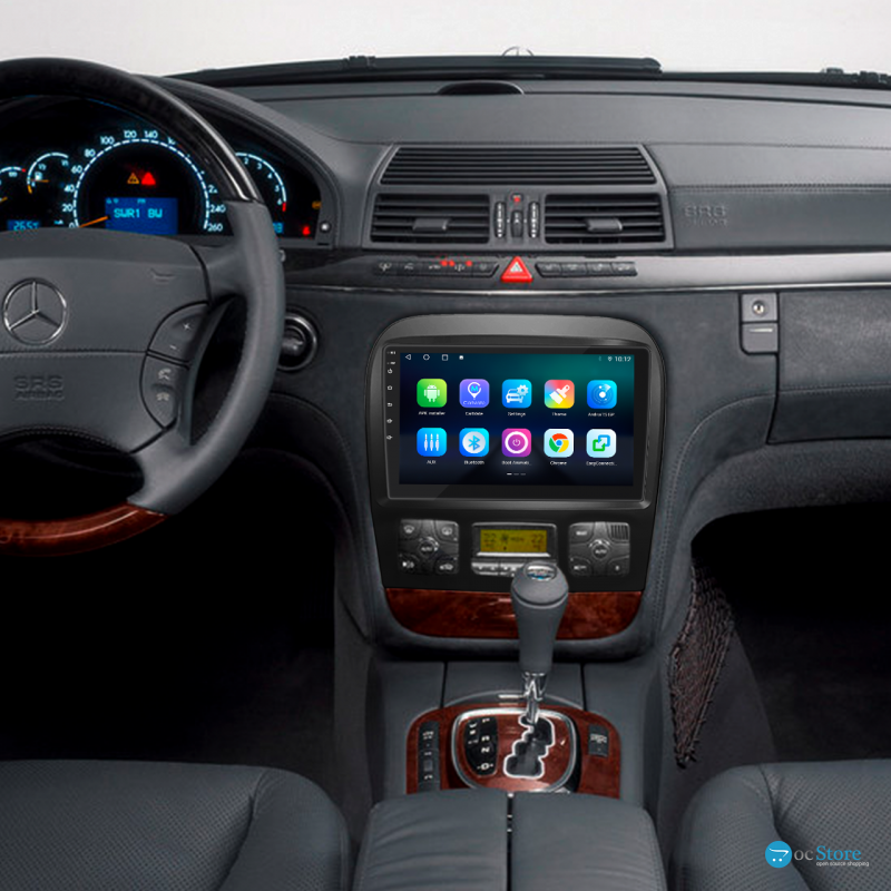 Штатная магнитола Lesko для Mercedes-Benz S-Класс IV (W220) 1998-2005 экран 9" 4/32Gb 4G Wi-Fi GPS Top