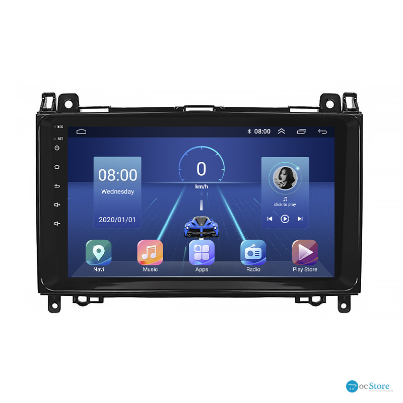 Штатная магнитола Lesko для Mercedes-Benz Viano I (W639) Рестайлинг 2010-2014 экран 9" 4/32Gb 4G Wi-Fi GPS Top