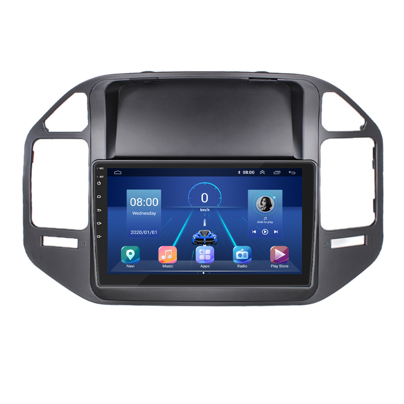 Штатная магнитола Lesko для Mitsubishi Pajero III 1999-2002 экран 9" 4/32Gb 4G Wi-Fi GPS Top