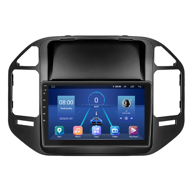 Штатная магнитола Lesko для Mitsubishi Pajero III Рестайлинг 2002-2006 экран 9" 4/32Gb 4G Wi-Fi GPS Top