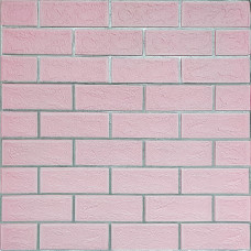 Панель стінова 700х700х5мм Рожева цегла зі сріблом SW-00001501