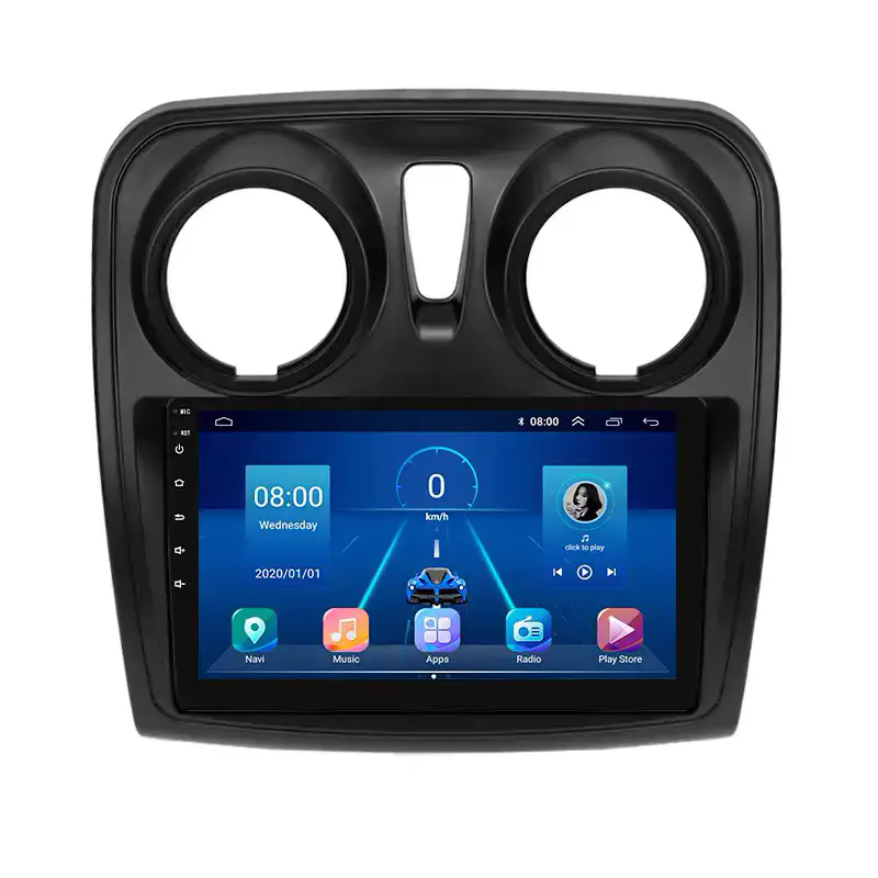 Штатная магнитола Lesko для Renault Sandero II ver 2 2013-2018 экран 9" 4/32Gb 4G Wi-Fi GPS Top