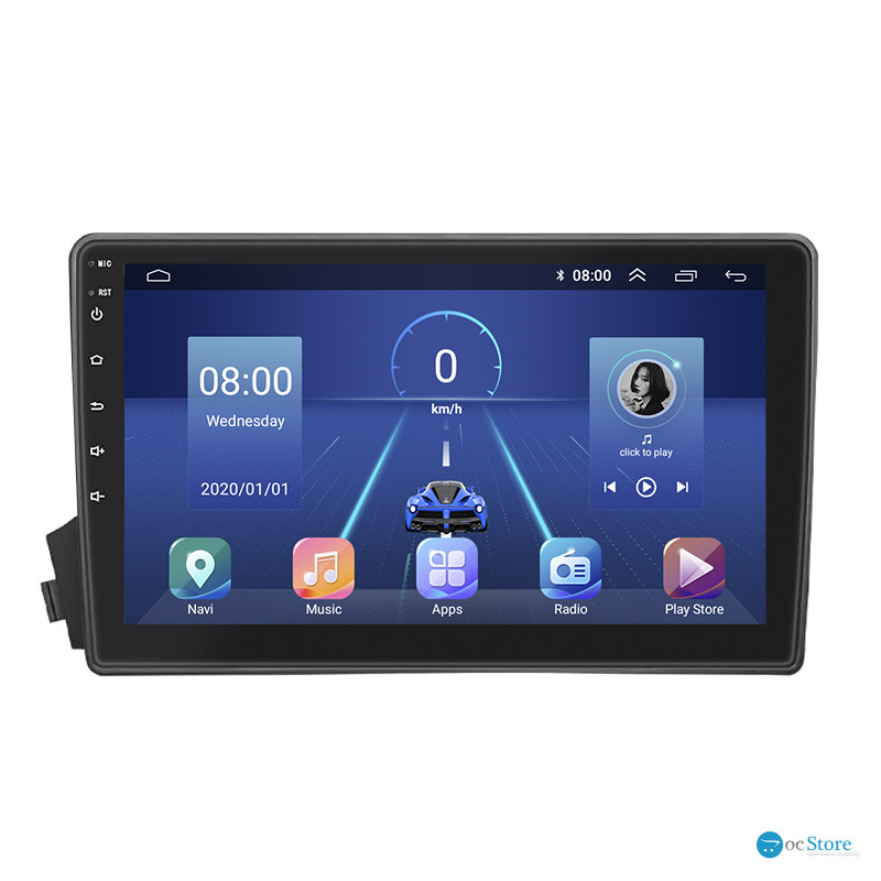 Штатная магнитола Lesko для SsangYong Actyon I 2005-2011 экран 9" 4/32Gb 4G Wi-Fi GPS Top