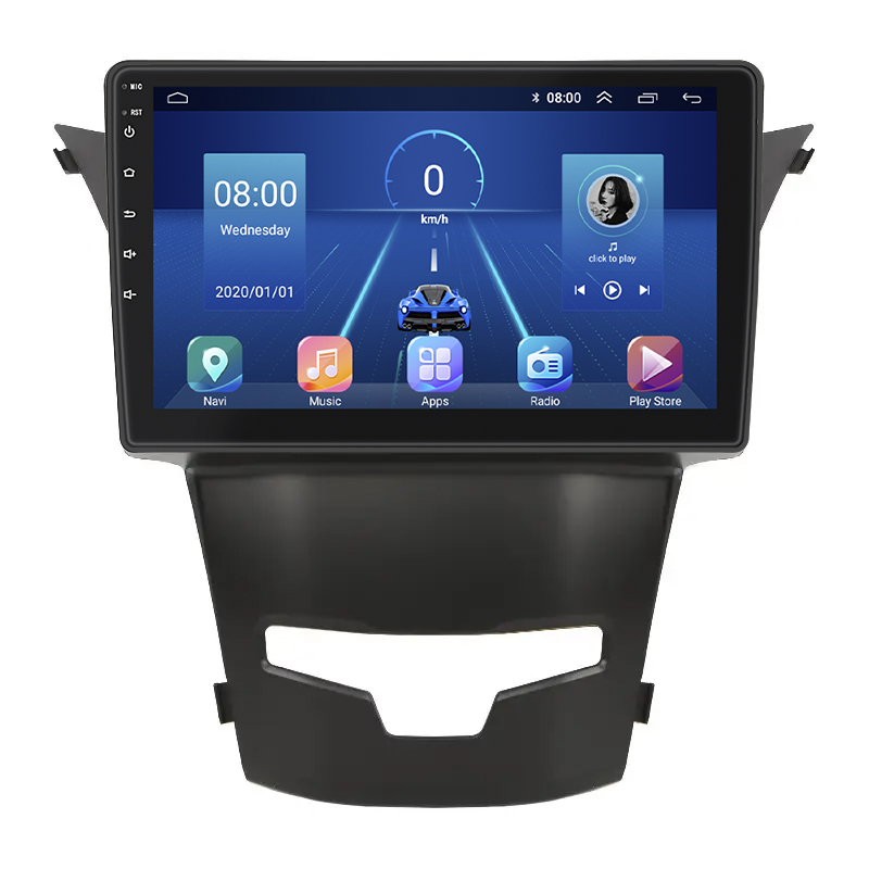 Штатная магнитола Lesko для SsangYong Korando III Рестайлинг 2013-2017 экран 9" 4/32Gb 4G Wi-Fi GPS Top