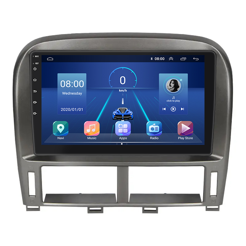 Штатная магнитола Lesko для Toyota Celsior III (F30) Рестайлинг ver 2 2003-2006 экран 9" 4/32Gb 4G Wi-Fi GPS Top