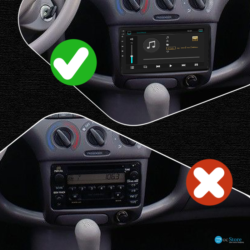 Штатная магнитола Lesko для Toyota Echo  1999-2005 экран 9" 4/32Gb 4G Wi-Fi GPS Top