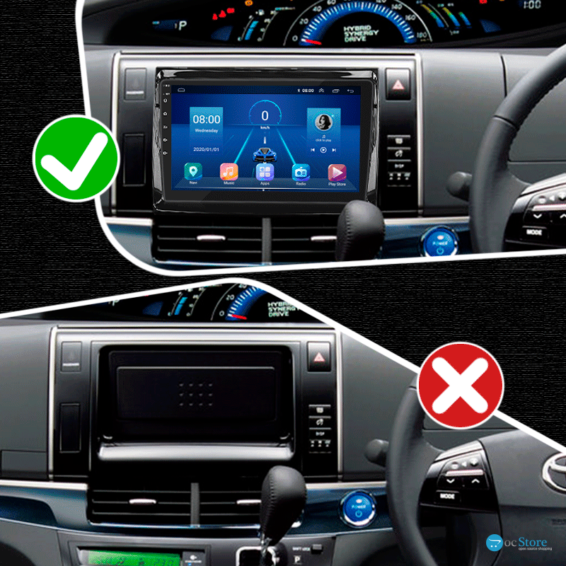 Штатная магнитола Lesko для Toyota Estima III Рестайлинг 2008-2012 экран 9" 4/32Gb 4G Wi-Fi GPS Top