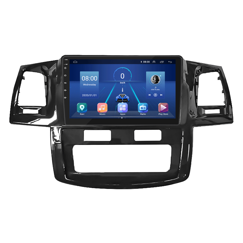 Штатная магнитола Lesko для Toyota Fortuner I 2005-2015 экран 9" 4/32Gb 4G Wi-Fi GPS Top