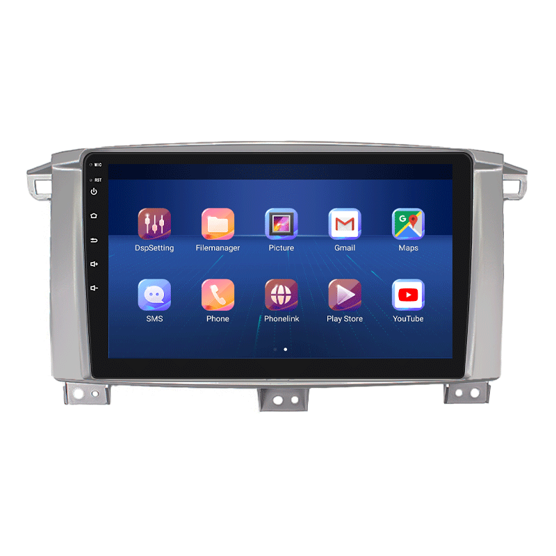 Штатная магнитола Lesko для Toyota Land Cruiser 100 Series Рестайлинг 1 2002-2005 экран 9" 4/32Gb 4G Wi-Fi GPS Top