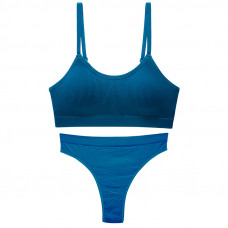 Бесшовный комплект женского белья в рубчик трусы и топ 6618# Туркус M 70/75 ABC