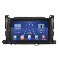 Штатная магнитола Lesko для Toyota Sienna III 2010-2014 экран 9" 4/32Gb 4G Wi-Fi GPS Top