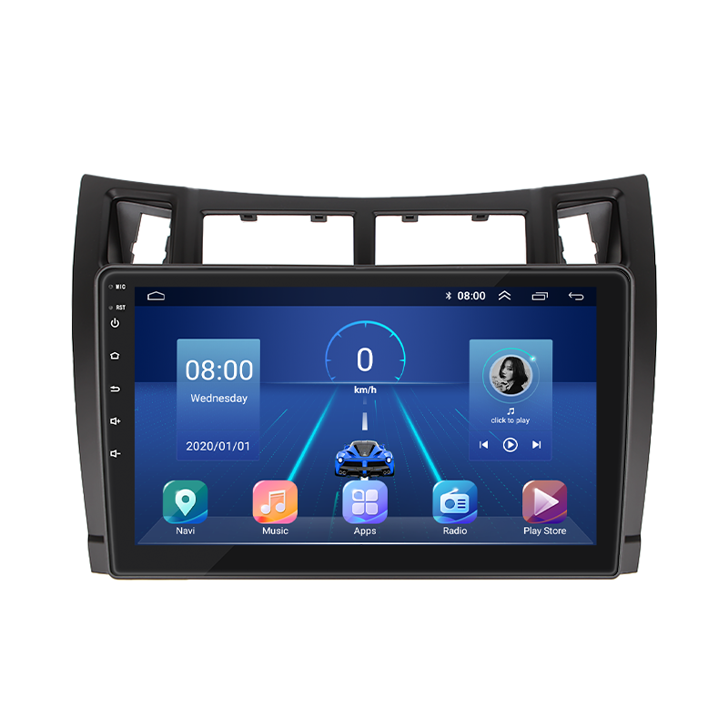 Штатная магнитола Lesko для Toyota Yaris II 2005-2009 экран 9" 4/32Gb 4G Wi-Fi GPS Top