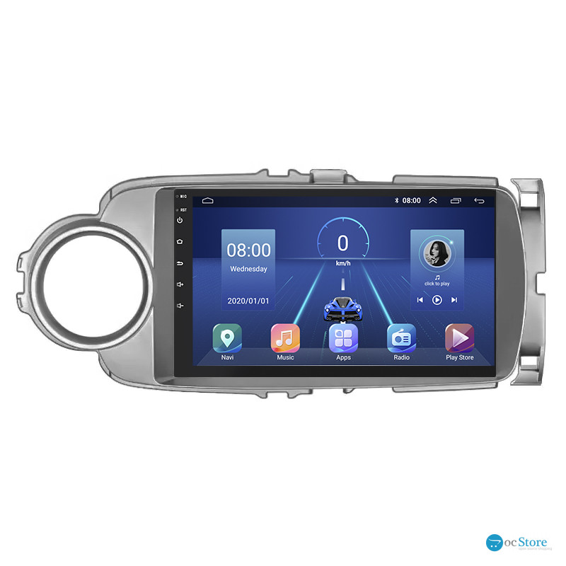 Штатная магнитола Lesko для Toyota Yaris III 2010-2014 экран 9" 4/32Gb 4G Wi-Fi GPS Top