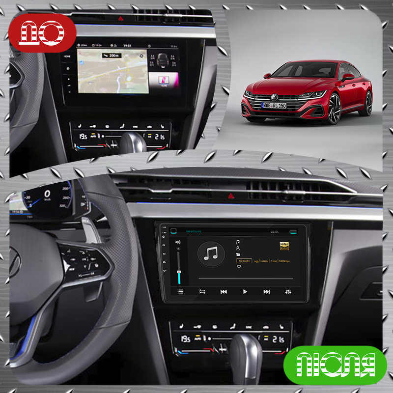 Штатная магнитола Lesko для Volkswagen Arteon I Рестайлинг 2020-н.в. экран 9" 4/32Gb 4G Wi-Fi GPS Top