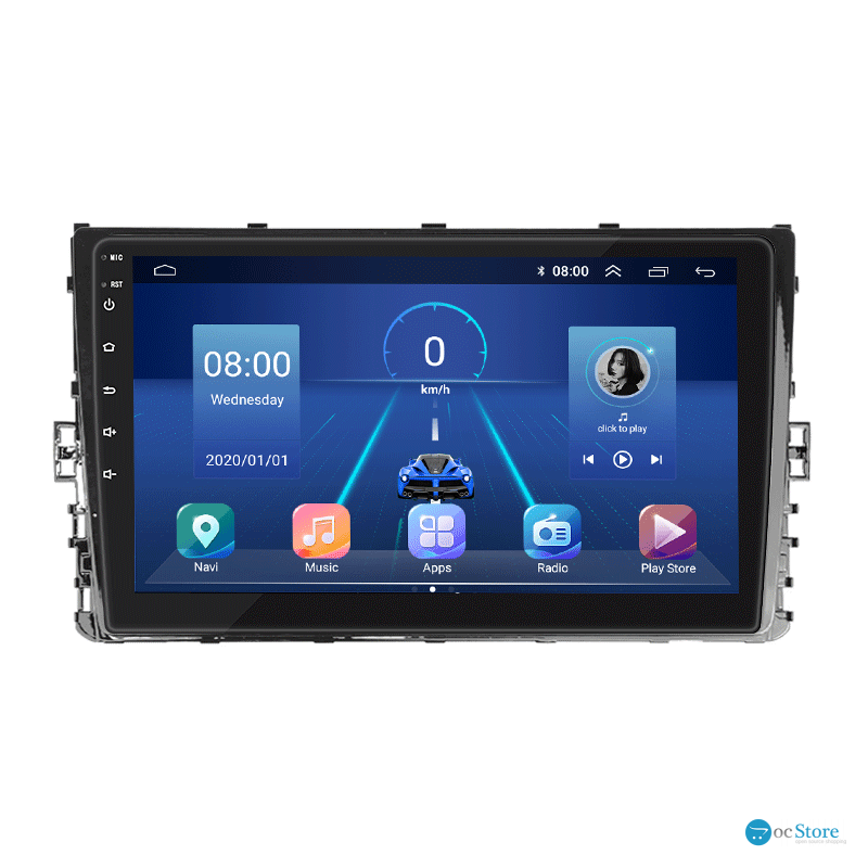 Штатная магнитола Lesko для Volkswagen Polo VI (EU Market) 2017-2021 экран 9" 4/32Gb 4G Wi-Fi GPS Top