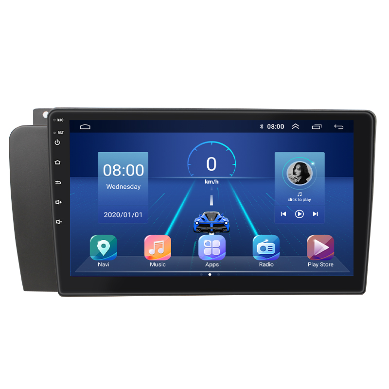 Штатная магнитола Lesko для Volvo S60 I Рестайлинг 2004-2009 экран 9" 4/32Gb 4G Wi-Fi GPS Top