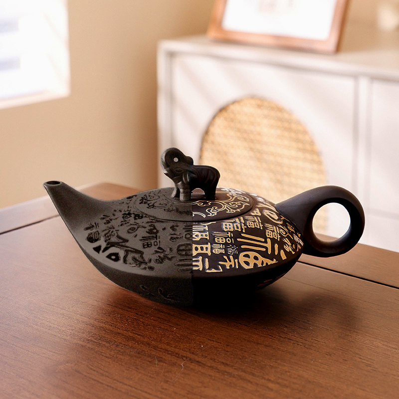 Чайный набор 028 Elephant с глины заварник 210 ml + 4 пиалы