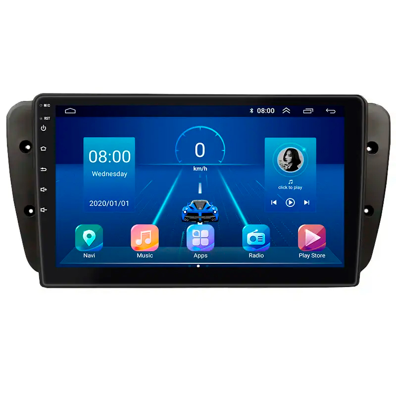 Штатная магнитола Lesko для SEAT Ibiza IV Рестайлинг 2012-2015 экран 9" 4/32Gb 4G Wi-Fi GPS Top