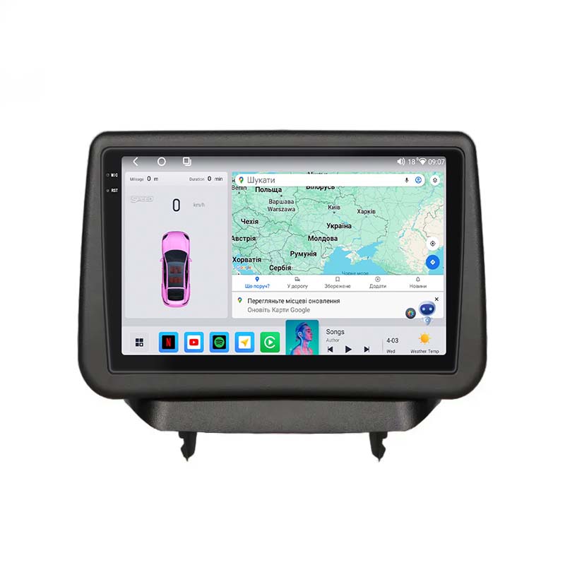 Штатная магнитола Lesko для Mazda Demio IV (DJ) 2014-2019 экран 9" 4/64 QLED CarPlay 4G Wi-Fi GPS 360 Prime